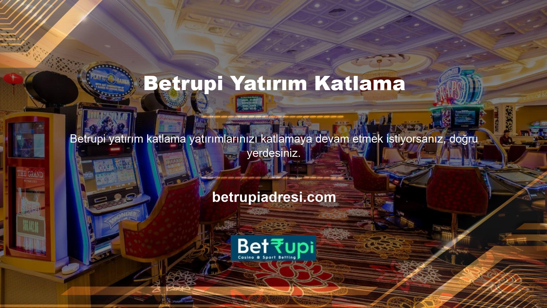 Profesyonel müşteri destek ekibi, Türkiye'deki en hızlı büyüyen bahis ve casino sitelerinden biri olan Türkiye'de büyük promosyonlar ve hoş casino oyunları ile Betrupi com ile tüm casino heveslerine hizmet etmeye devam ediyor! Güvenilir bir ortamda şansı ve tecrübeyi çevirmek istiyorsanız, tek yapmanız gereken hareket idrarına "Şimdi İşaret Oturumu! " Düğmeyi tıklayın